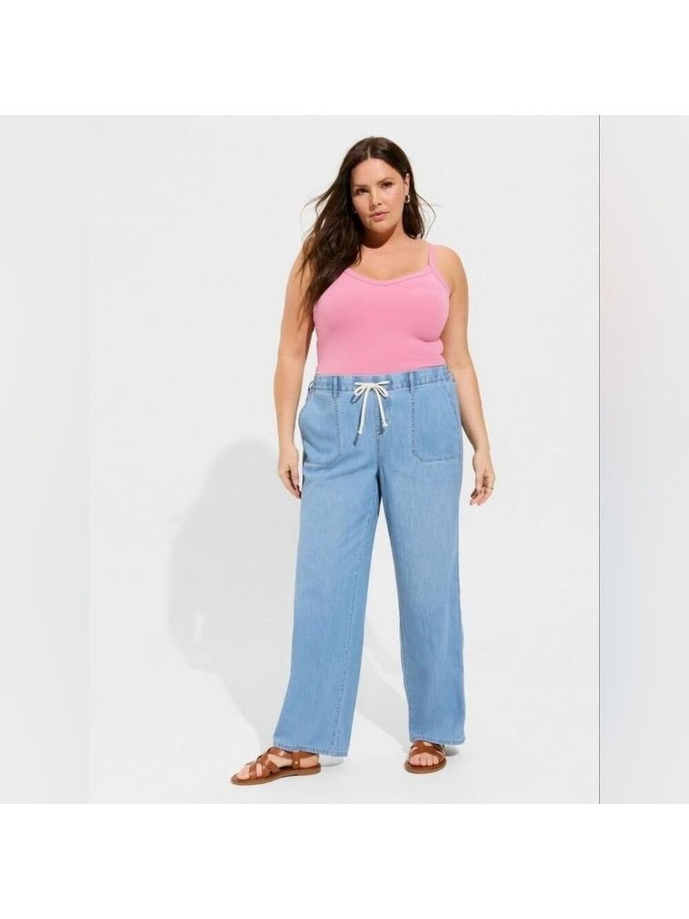 TORRID Pull-On Wide Leg Light Weight Jean Plus Size 3X